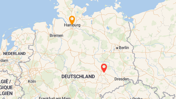 Map of company locations