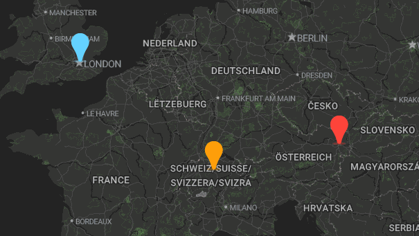 Map of company locations