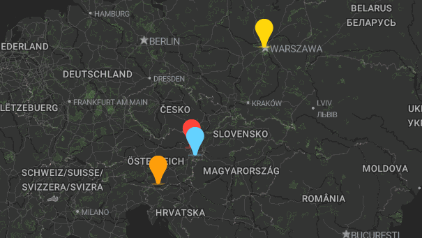 Map of company locations