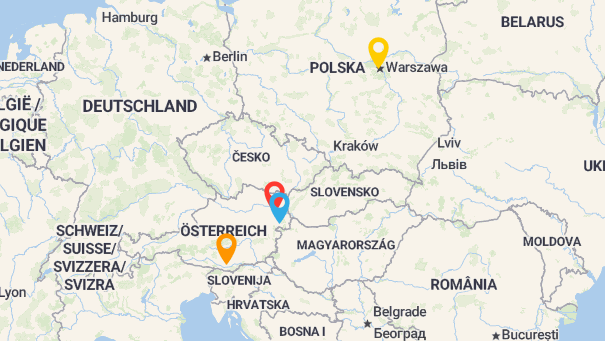 Map of company locations