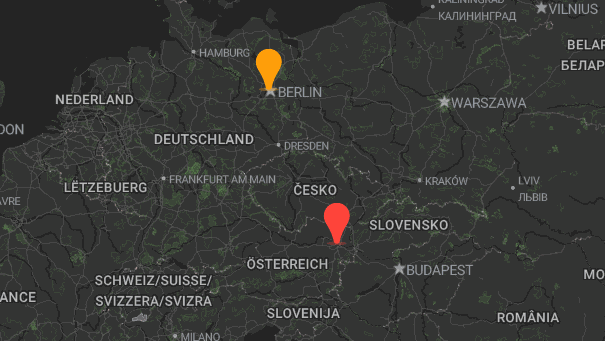 Map of company locations