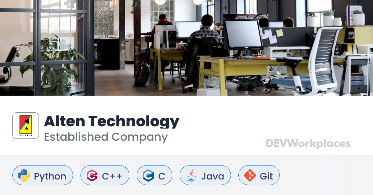 Alten Technology as an IT employer | Reviews, TechStack, Benefits